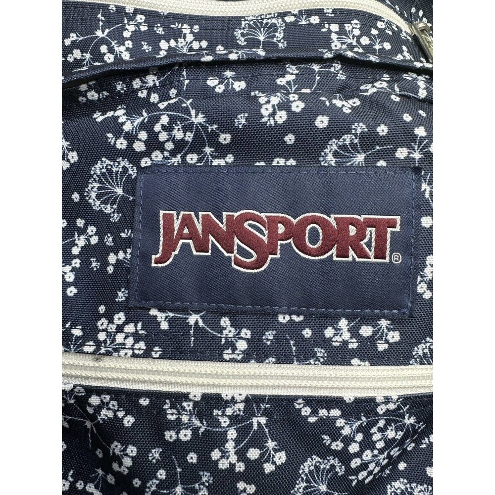 Jansport Big Student Navy Blue Floral Unisex Backpack… Gem